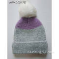 Slouchy strik varm mansjet cap stribet vinter beanie